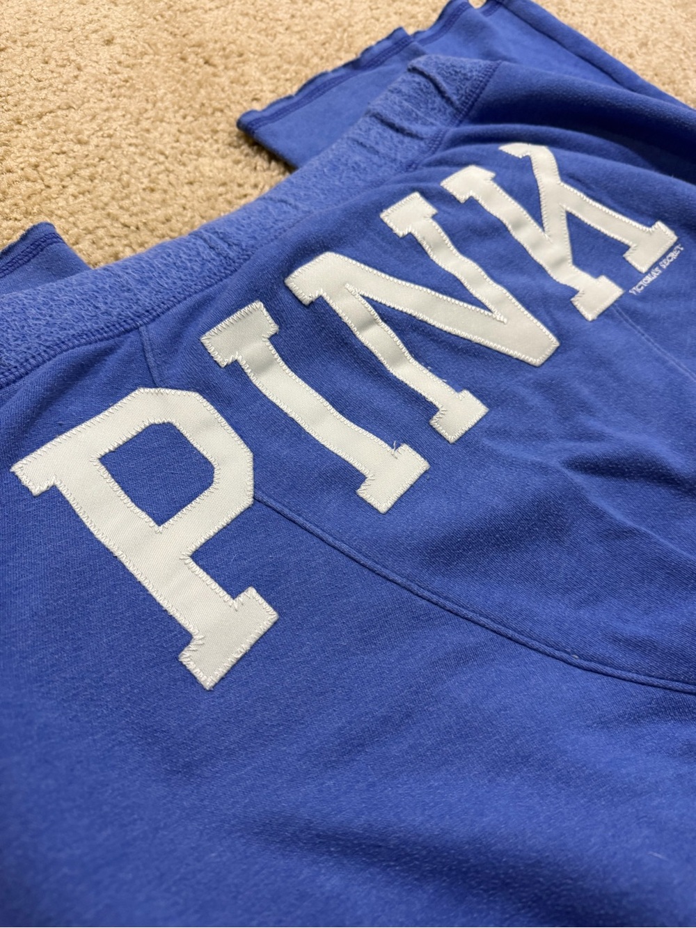 Victoria's Secret Blue Women’s Sweatpants with White Drawstring - Picture 5 of 5
